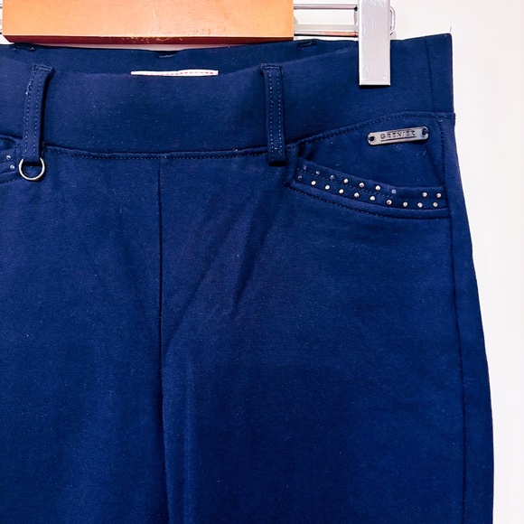 GRENIER Navy stretch pants with rhinestones - Picture 7 of 10